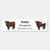 Afbeelding van de cartoon van de koe van het land bumpersticker (Voorkant)