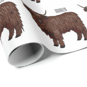 Afbeelding van de cartoon van de koe van het land cadeaupapier (Rol Hoek)