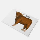 Afbeelding van de cartoon van de koe van het land deurmat (Schuin)