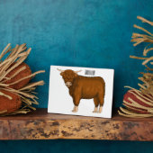 Afbeelding van de cartoon van de koe van het land fotoplaat (Zijkant)