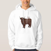 Afbeelding van de cartoon van de koe van het land hoodie (Voorkant)