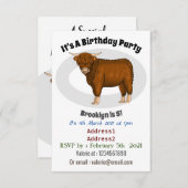 Afbeelding van de cartoon van de koe van het land kaart (Voorkant / Achterkant)