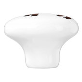 Afbeelding van de cartoon van de koe van het land keramische knop (Zijkant)