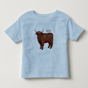 Afbeelding van de cartoon van de koe van het land kinder shirts