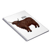 Afbeelding van de cartoon van de koe van het land notitieboek (Rechterzijde)