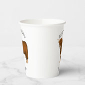 Afbeelding van de cartoon van de koe van het land papieren bekers (Links)