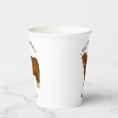 Afbeelding van de cartoon van de koe van het land papieren bekers (Rechts)