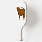 Afbeelding van de cartoon van de koe van het land pickleball paddle (Links)