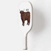 Afbeelding van de cartoon van de koe van het land pickleball paddle (Links)