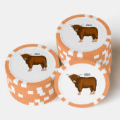 Afbeelding van de cartoon van de koe van het land poker chips (Opstapeling)