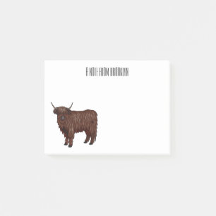 Afbeelding van de cartoon van de koe van het land post-it® notes