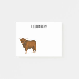 Afbeelding van de cartoon van de koe van het land post-it® notes