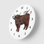 Afbeelding van de cartoon van de koe van het land ronde klok (Hoek)