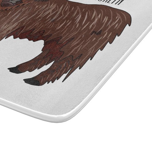 Afbeelding van de cartoon van de koe van het land snijplank (Hoek)