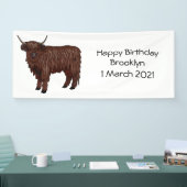 Afbeelding van de cartoon van de koe van het land spandoek (Beurs)