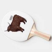 Afbeelding van de cartoon van de koe van het land tafeltennisbatje (Zijkant)