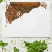 Afbeelding van de cartoon van de koe van het land theedoek (Gevouwen)