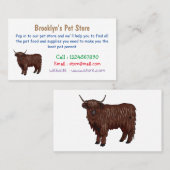 Afbeelding van de cartoon van de koe van het land visitekaartje (Voorkant / Achterkant)