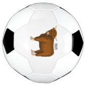 Afbeelding van de cartoon van de koe van het land voetbal (Gedraaid)