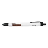 Afbeelding van de cartoon van de koe van het land zwarte inkt pen (Bovenkant)