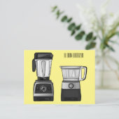 Afbeelding van de cartoon van de levensmiddelenver briefkaart (Staand voorkant)