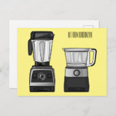 Afbeelding van de cartoon van de levensmiddelenver briefkaart (Voorkant / Achterkant)