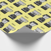 Afbeelding van de cartoon van de levensmiddelenver cadeaupapier (Hoek)