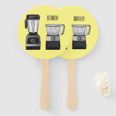 Afbeelding van de cartoon van de levensmiddelenver handwaaier (Voorkant en achterkant)