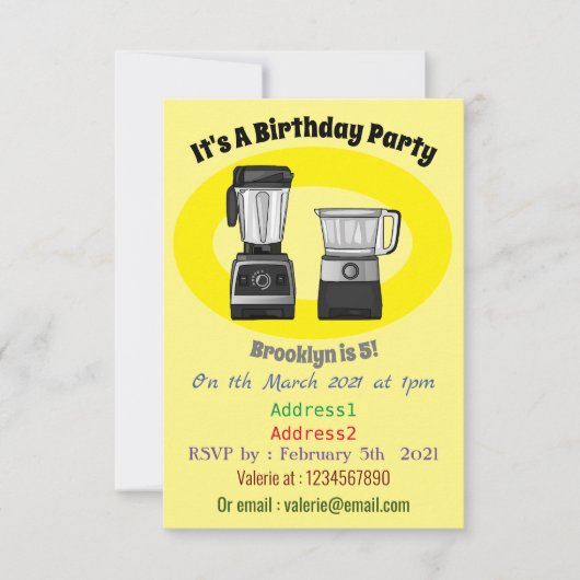 Afbeelding van de cartoon van de levensmiddelenver kaart (Voorkant)