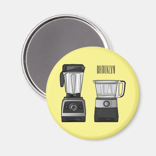 Afbeelding van de cartoon van de levensmiddelenver magneet (Voorkant / Achterkant)