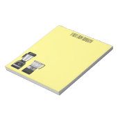 Afbeelding van de cartoon van de levensmiddelenver notitieblok (Linkerzijde)