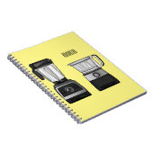 Afbeelding van de cartoon van de levensmiddelenver notitieboek (Rechterzijde)