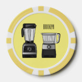 Afbeelding van de cartoon van de levensmiddelenver poker chips (Voorkant)