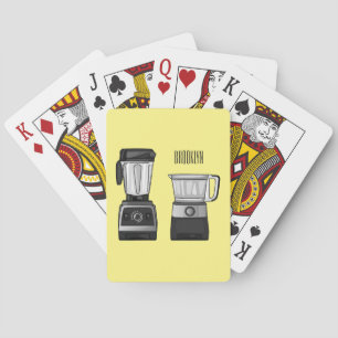 Afbeelding van de cartoon van de levensmiddelenver pokerkaarten
