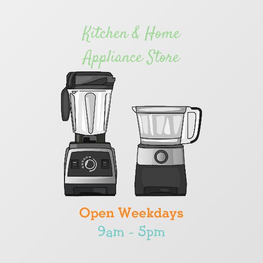 Afbeelding van de cartoon van de levensmiddelenver raamsticker (Vel)