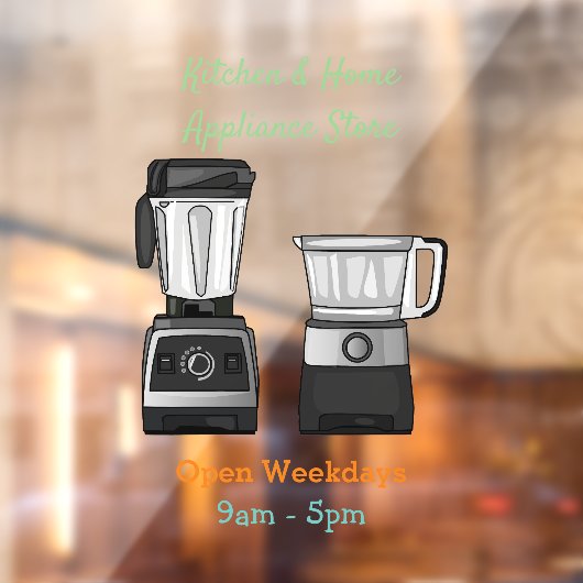 Afbeelding van de cartoon van de levensmiddelenver raamsticker (Vel 2)