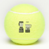 Afbeelding van de cartoon van de levensmiddelenver tennisballen (Achterkant)