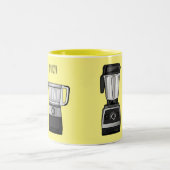 Afbeelding van de cartoon van de levensmiddelenver tweekleurige koffiemok (Center)