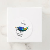 Afbeelding van de cartoon van de monale vogel uit bedankjes labels (In situ)