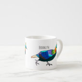 Afbeelding van de cartoon van de monale vogel uit  espresso kop (Voorkant rechts)