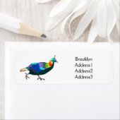 Afbeelding van de cartoon van de monale vogel uit  etiket (Insitu)