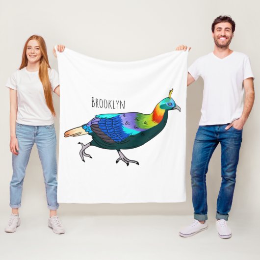 Afbeelding van de cartoon van de monale vogel uit fleece deken (In situ)