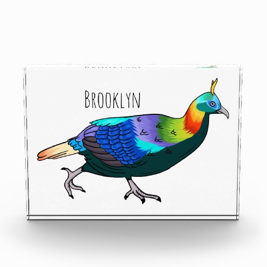 Afbeelding van de cartoon van de monale vogel uit fotoblokken (Voorkant)