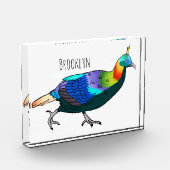Afbeelding van de cartoon van de monale vogel uit fotoblokken (Links)