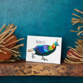 Afbeelding van de cartoon van de monale vogel uit  fotoplaat (Zijkant)