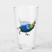 Afbeelding van de cartoon van de monale vogel uit glas (Achterkant)