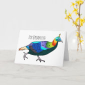 Afbeelding van de cartoon van de monale vogel uit  kaart (Gele Bloem)