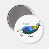 Afbeelding van de cartoon van de monale vogel uit magneet (Voorkant / Achterkant)