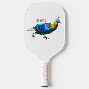 Afbeelding van de cartoon van de monale vogel uit pickleball paddle