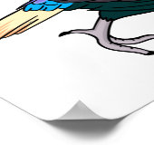 Afbeelding van de cartoon van de monale vogel uit  poster (Hoek)